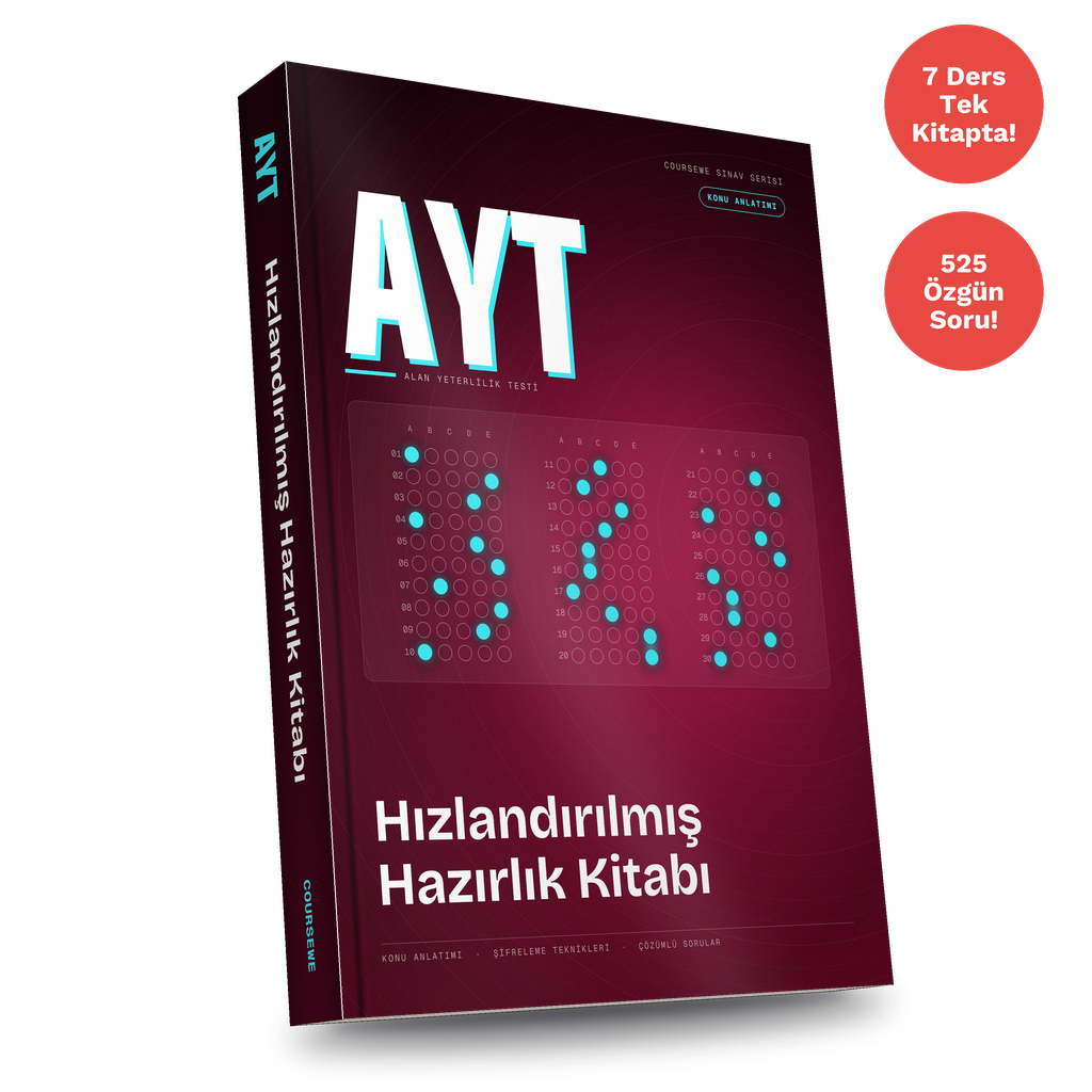 AYT Hızlandırılmış Hazırlık Kitabı PDF E-kitabı (7 Ders, 75 Konu)