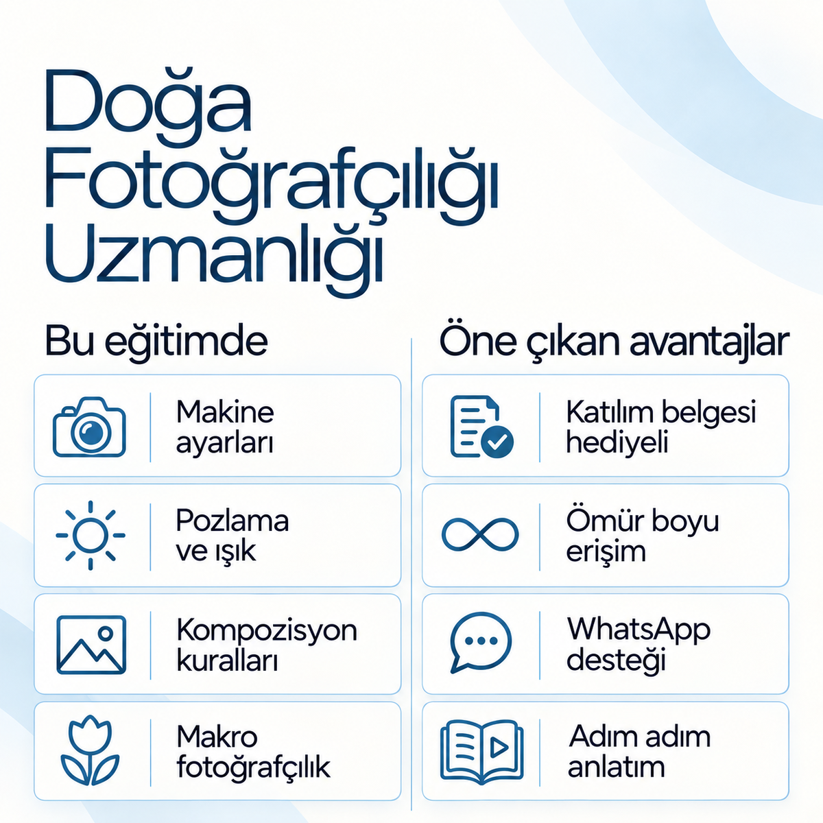 Doğa Fotoğrafçılığı Uzmanlığı PDF E-kitabı (Katılım Belgesi Hediyeli) — içerik ve avantajlar