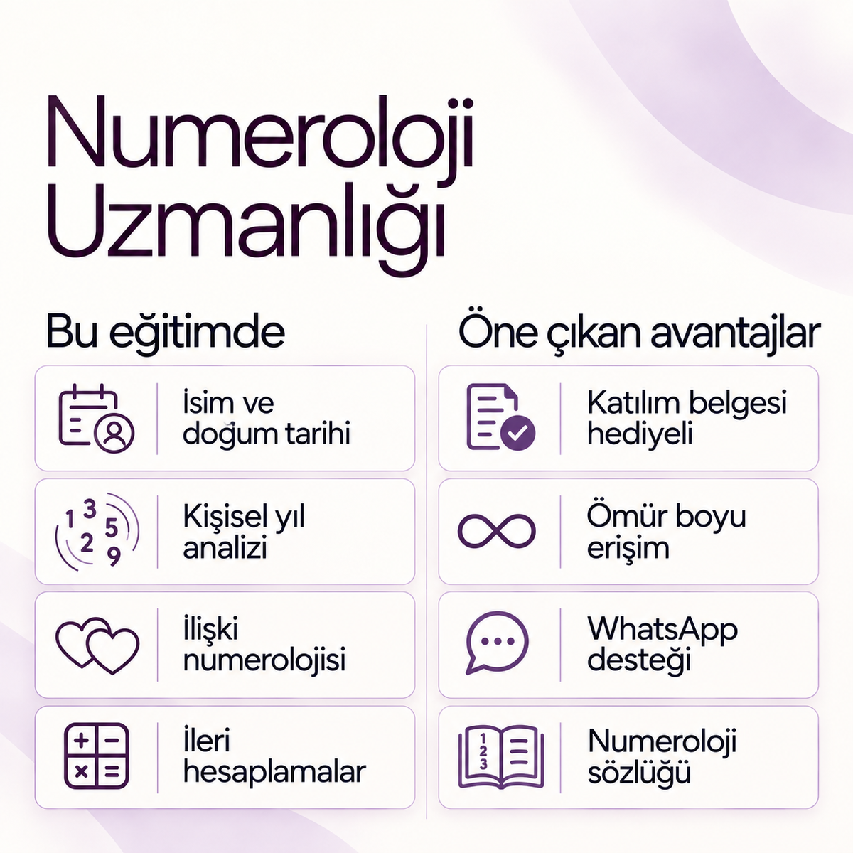 Numeroloji Uzmanlığı Eğitim PDF E-kitabı (Katılım Belgesi Hediyeli) — içerik ve avantajlar