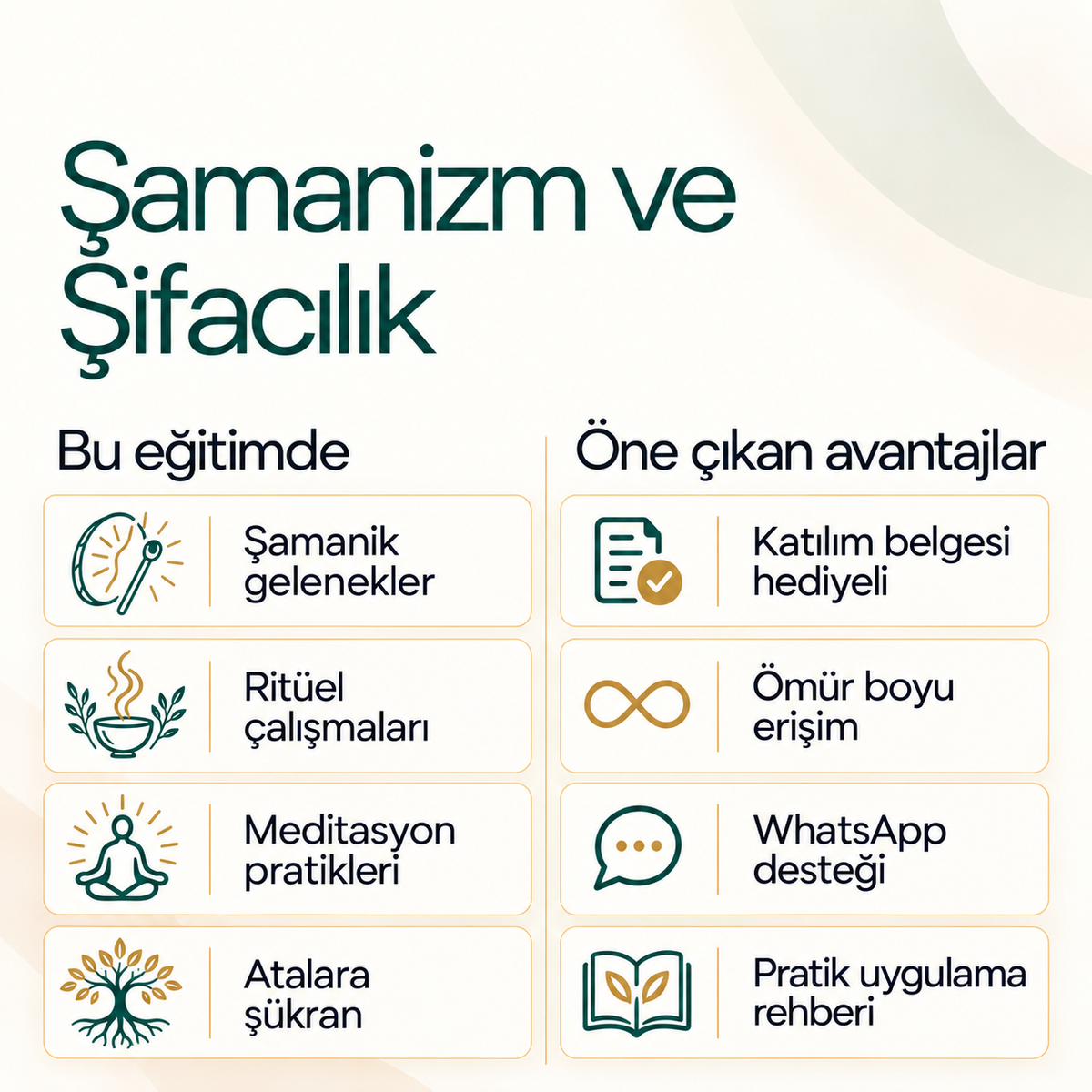 Şamanizm ve Şifacılık Eğitimi PDF E-kitabı (Katılım Belgesi Hediyeli) — içerik ve avantajlar
