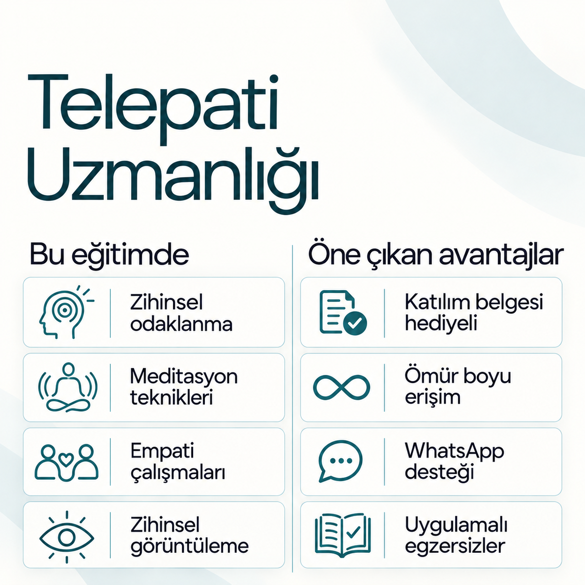 Telepati Uzmanlığı Eğitim PDF E-kitabı (Katılım Belgesi Hediyeli) — içerik ve avantajlar